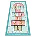 KAREZONINE Hopscotch Rug 63â€x31, Hop and Count Game Rug with Colorful Alphabet and Animals Design Anti-Slip Kids Play Mat, Soft Floor Area Rug & Carpet Playroom Bedroom Living Room