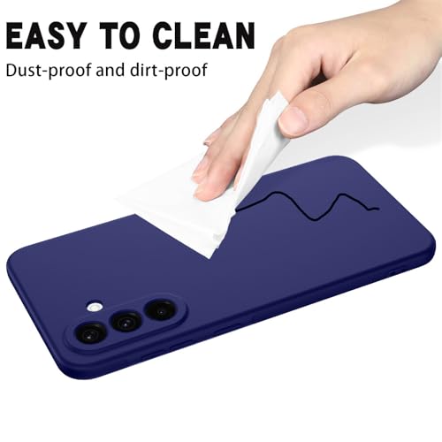 Image of Back Cover for Samsung Galaxy A56 5G / A36 5G | Full Camera Protection | Premium Liquid Silicon Case | Flexible Bumper Case for Samsung Galaxy A56 5G / A36 5G (Dark Blue)