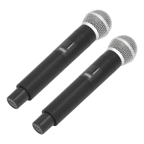 Microphone pour machine de chant sans fil Eujgoov rechargeable double micro