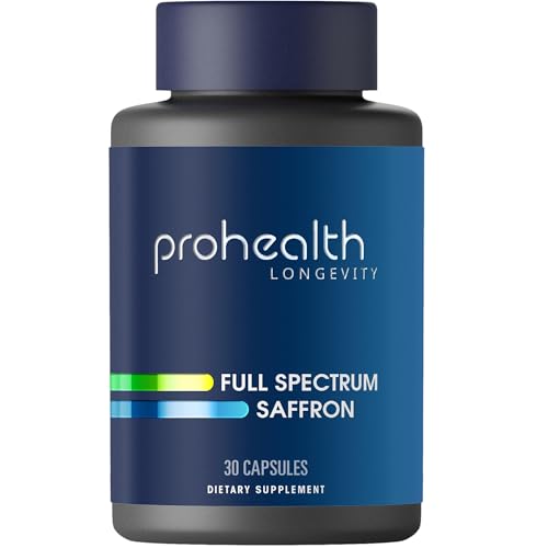 ProHealth Full Spectrum Saffron | 30 Capsules | Optimized Saffron Blend with Standardized Crocins & Safranal for Mood, Calm, Sleep & Quality of Life Support | USA Manufactured, Triple Lab-Tested