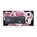 Glitter Pink Rose Desk Mat Non-Slip Laptop Writing Pad Large Keyboard Mousepad with Rubber Base 23.6