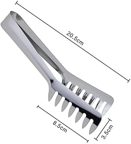 Spaghetti Tongs Pasta Serving Tongs Stainless Steel Spaghetti Tongs Noodles Pasta Clip Kitchen Cooking Tool for Noodles Pasta Baking Cooking