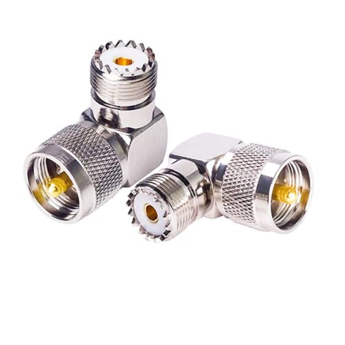 DollaTek 2 x PL259 Coaxial Connector UHF Female SO239 External Screw Inner Hole to PL259 Male SL16/90 Degree Right Angle Antenna Adapter L-shaped M RF RF - Image 4