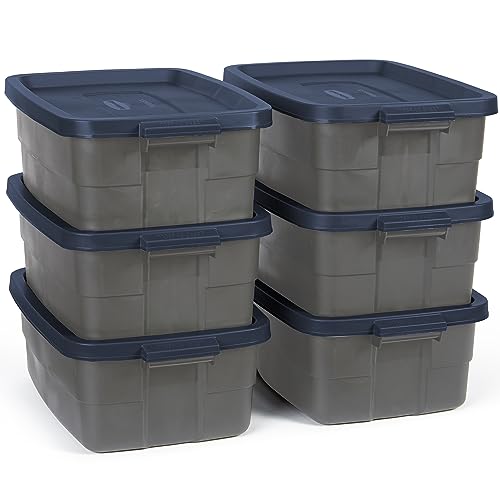 Rubbermaid Roughneck️ 10 Gallon Storage Totes, Durable Stackable ...