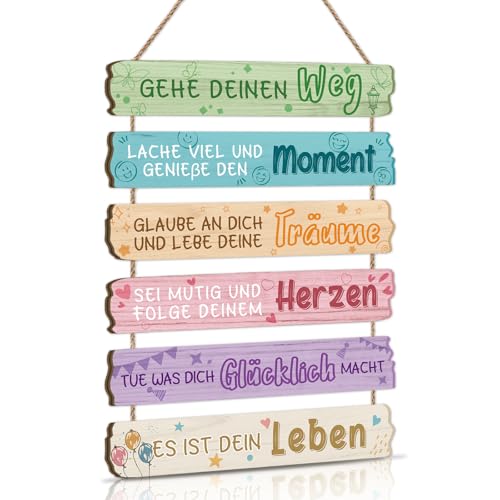 TOARTi Jungen Wanddeko mit Spruch Wandschild Lebenseinstellung Motivation Schild für Kindzimmer...