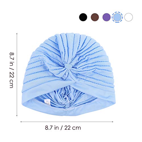 Lurrose 10 peças de turbante muçulmano feminino gorro para cabeça de quimioterapia para perda de cab