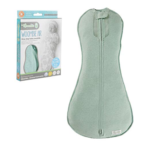 Image of Woombie Air Nursery Swaddling Blankets, Lime Sorbet, 14-19 Pounds