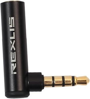 Parliky Adaptador De Isqueiro De 90 Graus Adaptador De Áudio De 90 Graus Adaptador De Áudio De 35 Mm Adaptador De Áudio De 35 Mm Macho Para Fêmea Estéreo 10A Adaptador Preto