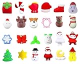 JDSTY 24Pcs Christmas Mochi Squishy Toys for Kids Girls Boys Toddlers Party Favors Stocking Stuffers Gifts