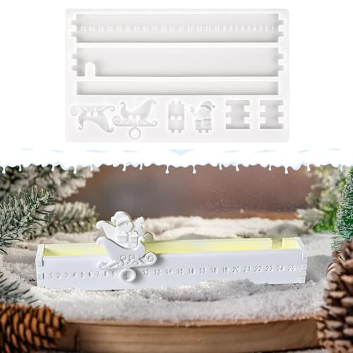 Molde de Silicona para Corona de Adviento 1-25, Reutilizables Molde de Silicona, Suave Moldes Silicon Navidad, Moldes Silicone para Decoración, Manualidades, Regalos, Estudio, Hogar