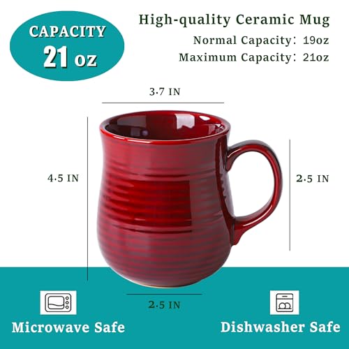 Taza de café grande de cerámica 21oz miniatura 2