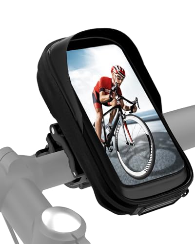 BAONUOR Fahrrad Handyhalterung Tasche Wasserdicht, 360° Drehbarem Motorrad...