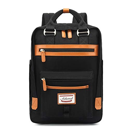 Rucksack Frauen Studentin Modische Backpack Canvas Vintage Sporttasche Camping Outdoor Freizeit Multifunktional Daypack Arbeit Handy Bücher