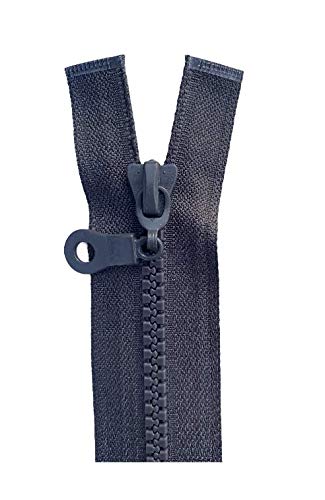Chunky No.5 Plastic Molded Zip Open End (Grey (Dark - ADS1019), 26 inch - 65 cm (Open End))
