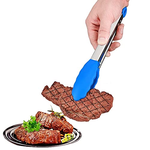 Pinzas de Cocina de Silicona para Barbacoa, 1 Unidad, antiadherentes, para Servir Pan y Ensalada.