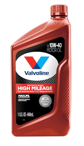 Image of Valvoline High Mileage with MaxLife Technology 10W-40 Synthetic Blend Motor Oil 1 Quart