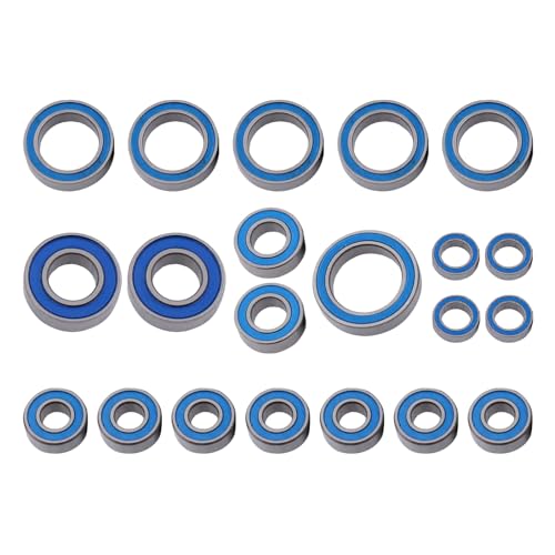 ApplianPar 21Pcs RC Ball Wheel Hub Sealed Bearings Kit for Traxxas Slash 4x4 Rustler Stampede 4X4 VXL Telluride 1/10 Rubber Seals