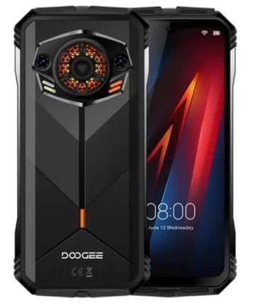 World Premiere DOOGE S Punk Rugged Phone LED Light Effect 6.58" 90Hz Display 6GB+256GB 34mm Large Amplitude Speake Android 14