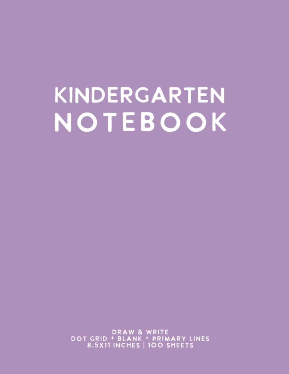 Kindergarten Notebook: Light Purple Softcover Primary Composition Journal