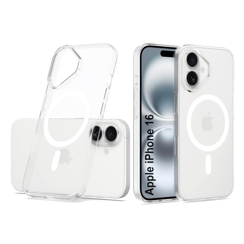Image of Zapcase Back Case for iPhone 16 | Slim Lifetime Anti-Yellow Crystal-Clear Cover with Elevated Camera Protection & MagSafe Compatibility | Premium German Polycarbonate | Shockproof | Clear