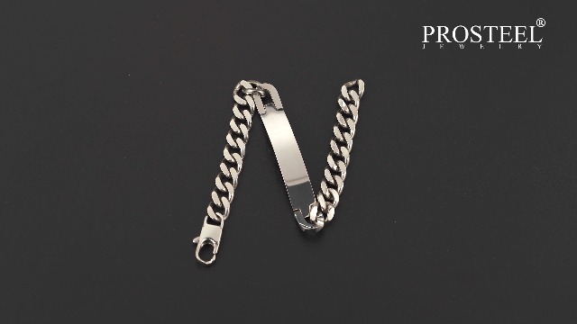 Custom Men's ID Bracelet - Stainless Steel, Personalized Engraved Gift For Him