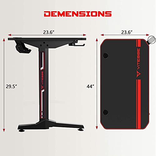 VIT Gaming Desk, 44 inch Ergonomic Gaming Desk with USB Gaming Handle Rack