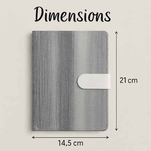 Image of A5 Journal Notebook Diary for Men Women | Office Journal Diary Notebook with Magnetic Flip Lock (200 Ruled Pages, 6 x 8.5 Inches, 80 GSM) (Gradient Black)