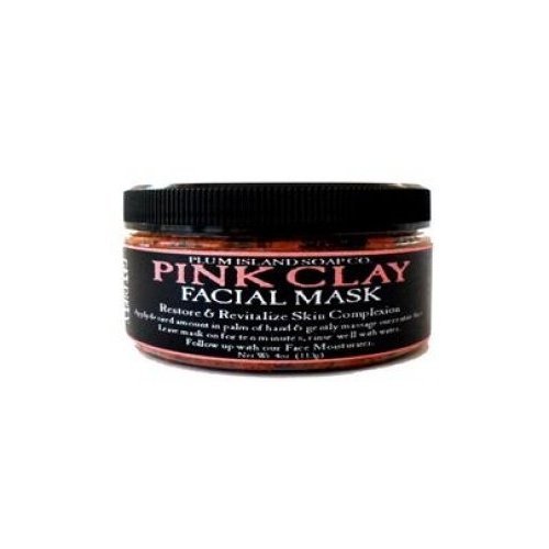 Plum Island Pink Clay Facial Mask - Deep Cleansing Clay Face Mask - //coolthings.us
