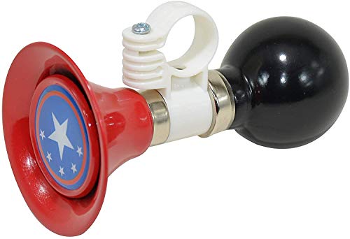 Freefish Kids Bike Horn Bell Bicycle Metal Squeeze Horn Handlebar Ring Horn for Children, Black Red