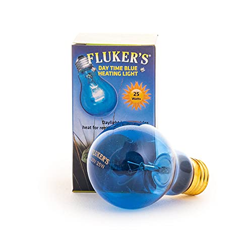 Fluker's Reptile Incandescent Blue Daylight Bulb for Reptiles and Amphibians, 25 Watt