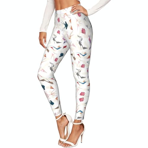Calzado de tacón alto y leggings de compresión suaves para mujer con soporte elástico premium