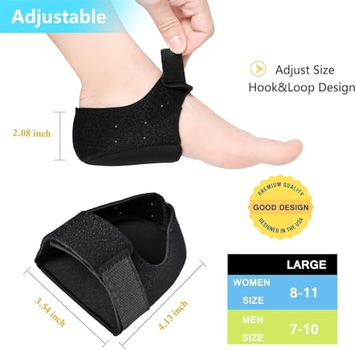 Image of Belanto Heel Pain Relief Pad, 1 Pair Plantar Fasciitis Heels Support Cushion Pads for Ankle Pain, Heel Spur Shoe Insert for Men & Women, Heel Protector Cups for Pain & Achilles Tendonitis (Free Size)