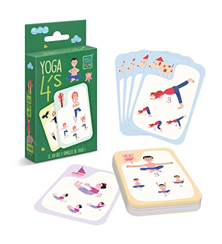YOGi FUN Yoga 4s - Educational Yoga Card Game for Kids - Yoga Cards with Illustrations of Yoga Poses
