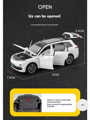 Image of LONGMIRE Metal Pull Back Diecast Car Pull Back Model with Sound Light Boys Gifts Toys for Kids Pack of 1, Multicolor (Leading Ideal L9)