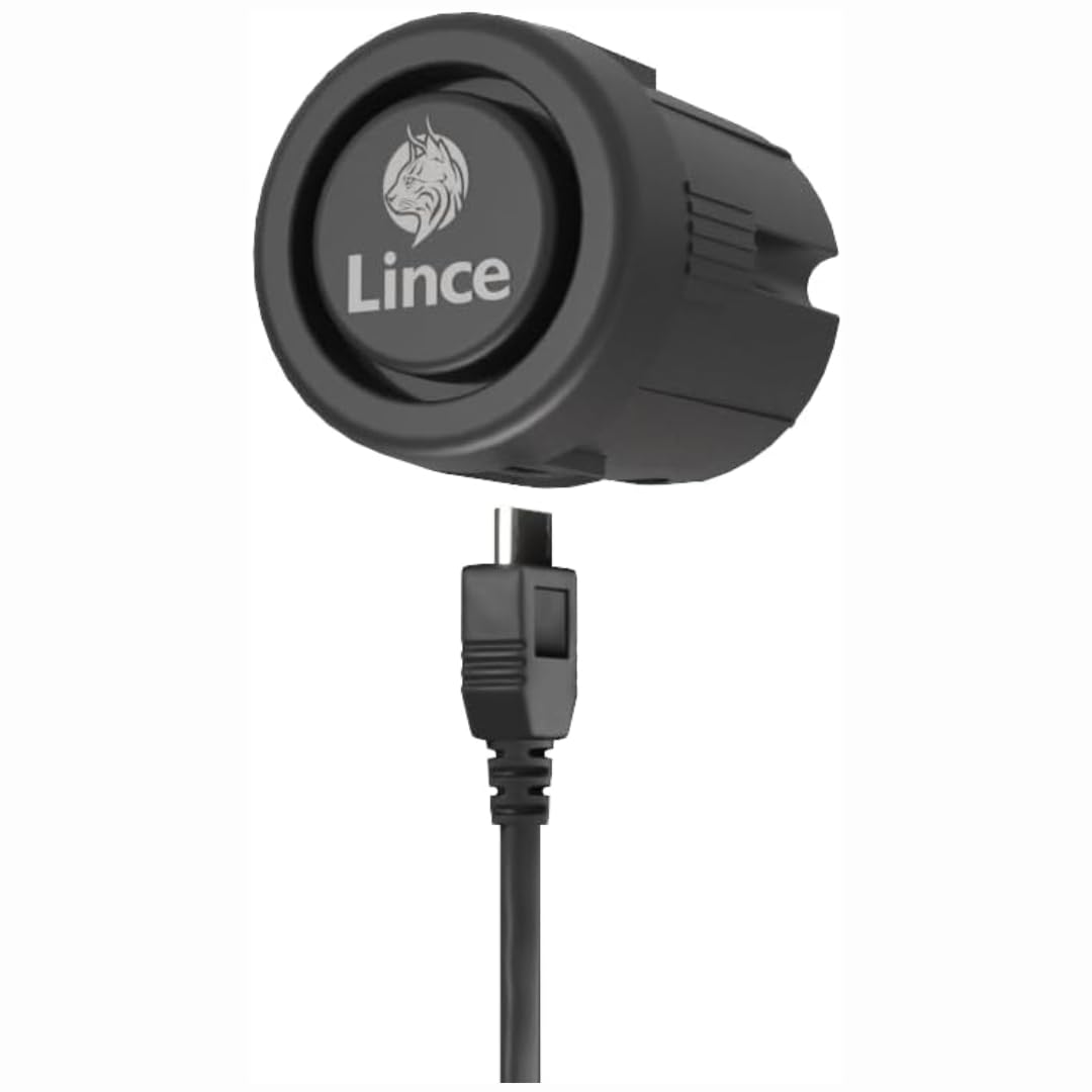 Lince - Cilindro CPLUS ALARM 30x30 cm | Bombillo de Alta Seguridad con Sensor Alarma Integrado de 100dB | Protección Anti-Bumping y Anti-Taladro | Incluye 5 Llaves XL | Acabado latón