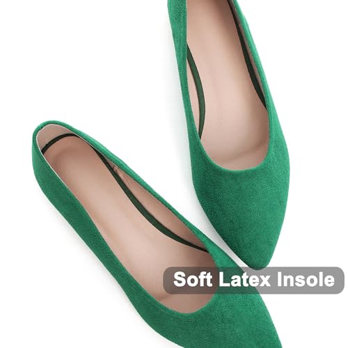 Image of Dear Time Women's Pointed Toe Ballet Flats Simple Casual Office Work Flats Slip-on Comfortable Shoes