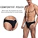 wirarpa Men's Underwear Modal Microfiber Briefs No Fly Covered Waistband Silky Touch Underpants 4 Pack Black,Medium
