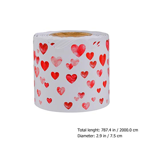 STOBOK 1 Rolo Boletim Do Dia Dos Namorados Bordas Decorativos de Coração Guarnição de Borda Decalque