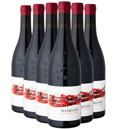 Châteauneuf-du-Pape tinto 2022 - Maison Damiano - DOP - Valle del Ródano - Francia - Variedades de uva Grenache - 6x75cl