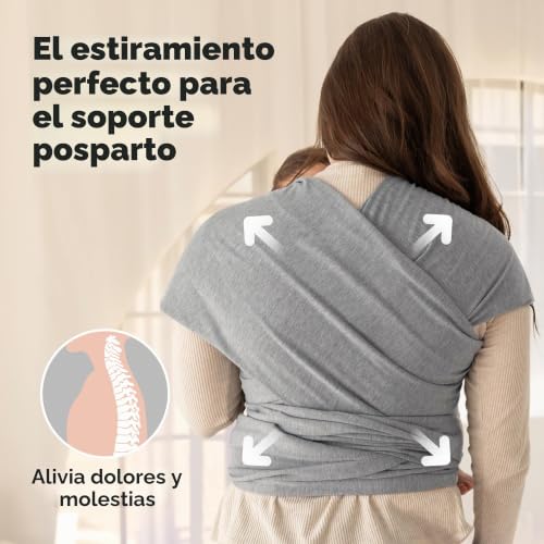 Miniatura 5 de Keababies Portabebés - Portabebés Transpirable Todo En 1, Ligero, Manos Libres, Portabebés Envolvente, Portabebés Para Recién Nacidos, Bebés, Portabebés Gris Clásico