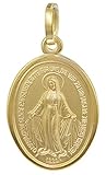 trendor Madonna Milagrosa Gold-Anhänger 8 Karat 16 mm zauberhafter Echtgold Anhänger für Damen und Herren, Abbild der Mutter Jesu, Goldschmuck, Madonna, 35771