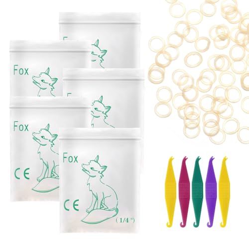 500 Pcs Orthodontic Elastic Rubber Bands, 4.5 Oz 1/4" Size Dental Rubber Traction Bands for Teeth Gap, Braces, Dog Grooming Top Knots, Bows, Braids, Tooth Gaps, and Dreadlocks image 5