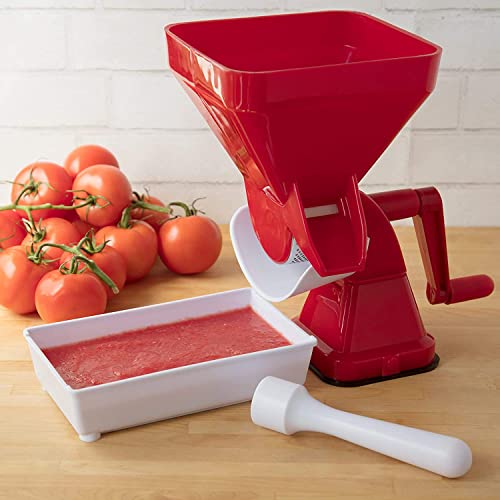 Cucinapro 9911 Tomato Strainer- Easily Juices W No Peeling Deseeding Or Coring Necessary- Suction Cup Base Food Mill Press- Homemade Pasta Sauces thumb #7