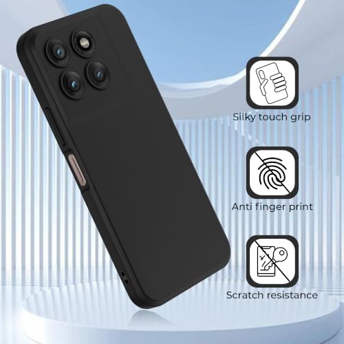 Image of A rtistque Back Cover Case for Motorola G37 Power / G77 Power 5G with Camera Protection | Shockproof TPU|Stylish Protective Design|Slim Fit|Ultra Matte| Back Cover - Black