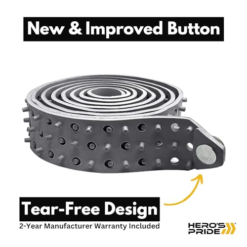 Hero's Pride Shirt Tailor Rubber Belt - Adjustable Shirt Stays for Men - Non-Slip Shirt Keepers For Law Enforcement - Stay Tucked In Appearance (White, 60")2