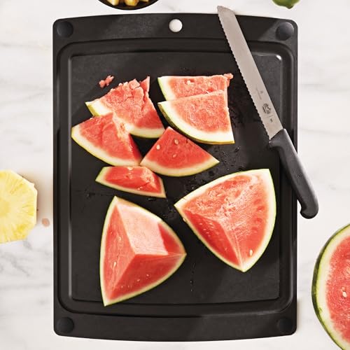 Image of Epicurean 505-201502003 All-In- All-In-One Cutting Board with Non-Slip Feet, 19.5 inch x 14.5 inch, Slate /Black