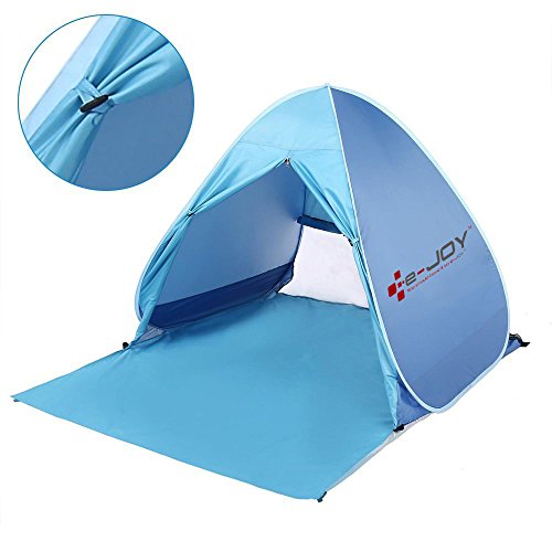 e-joy La Jolla Automatic Pop Up Beach Tent Sun Shelter Cabana 2-3 Person