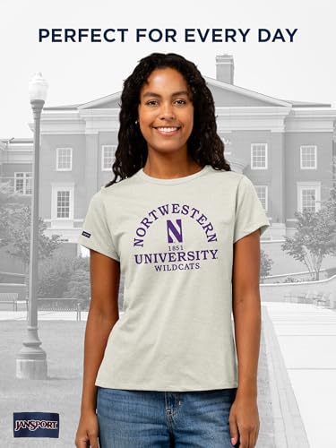JanSport NCAA Officially Licensed Graduate Short Sleeve T Shirt for Women, Soft & Breathable Cotton-Polyester Blend Crewneck T Shirt with Graphic Detailing, Everyday University Fan Apparel - image 2