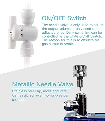 Image of CO2 Kit for Aquarium - DIY System and Diffuser 2-in-1 Design G500-Blue