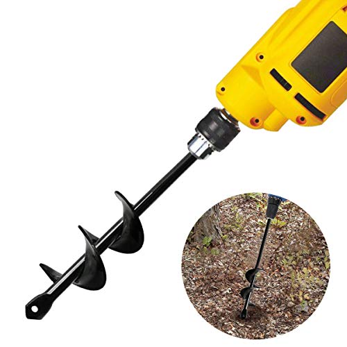 Linkhood Auger Drill Bit, Garden Plant Flower Bulb Auger Rapid Planter Bulb & Bedding Plant Auger for 3/8